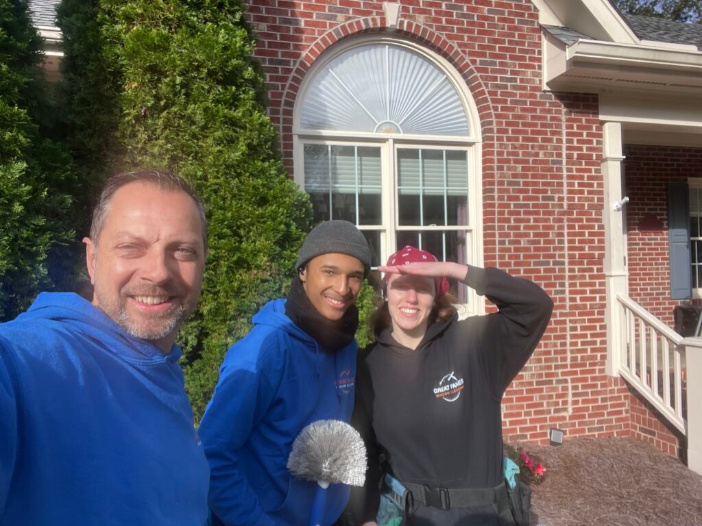 Members of the Great Panes team at a residential project